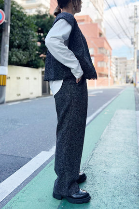 CHIGNON (シニヨン) ツイードショートベスト 4646-494MK ブラック
