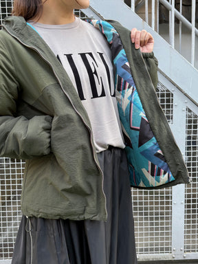 ツートン中綿ブルゾンジャケット