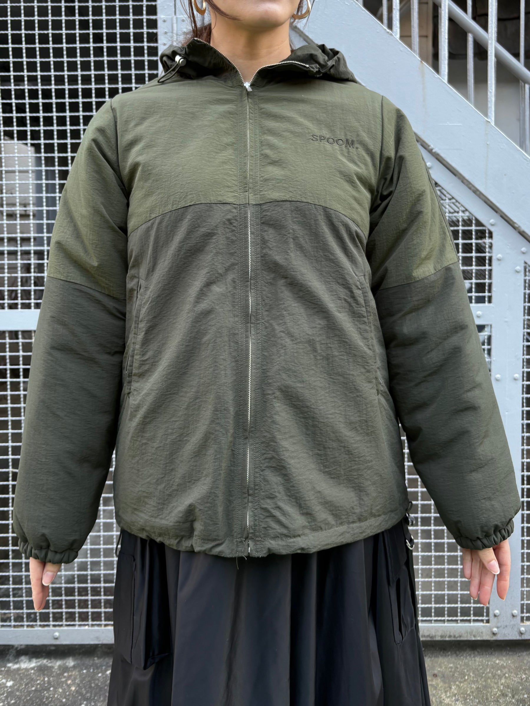 ツートン中綿ブルゾンジャケット