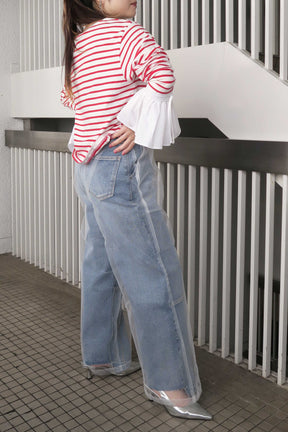 MONiLE (モニーレ)チュールワイドパンツ 700511　ホワイト