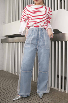 MONiLE (モニーレ)チュールワイドパンツ 700511　ホワイト