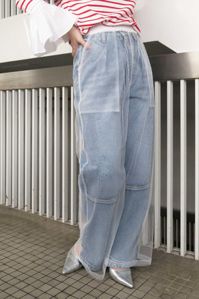 MONiLE (モニーレ)チュールワイドパンツ 700511　ホワイト