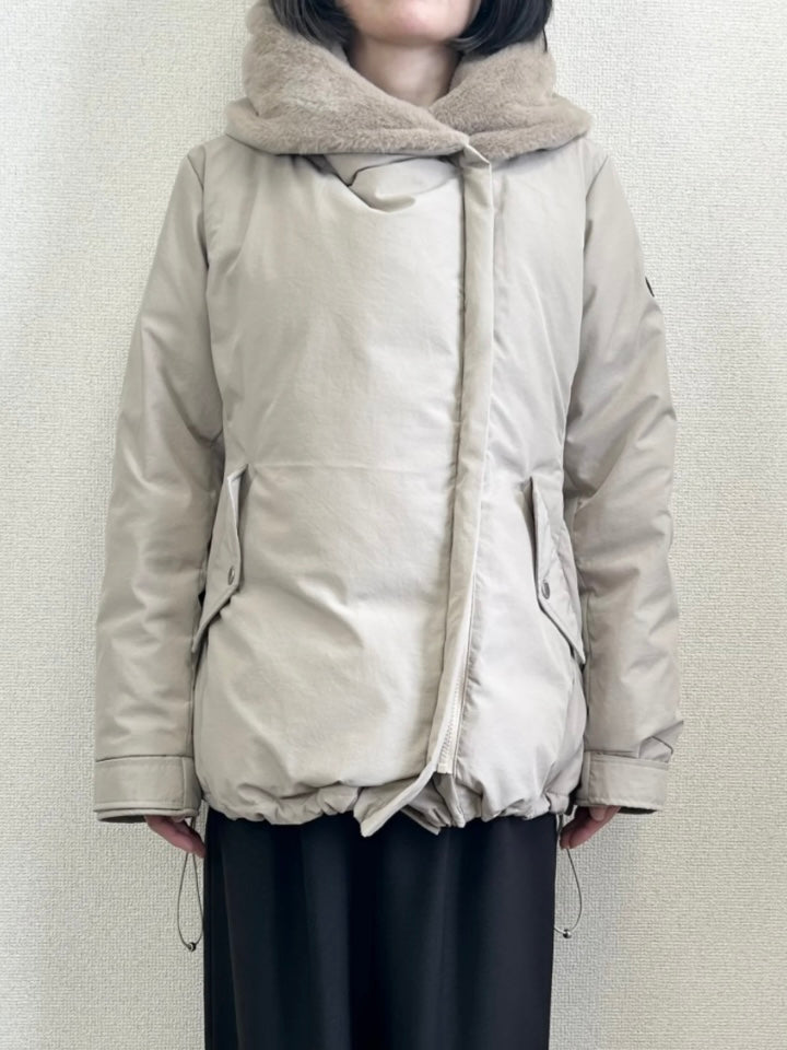 エコファーカラーダウンジャケット