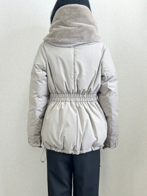 エコファーカラーダウンジャケット