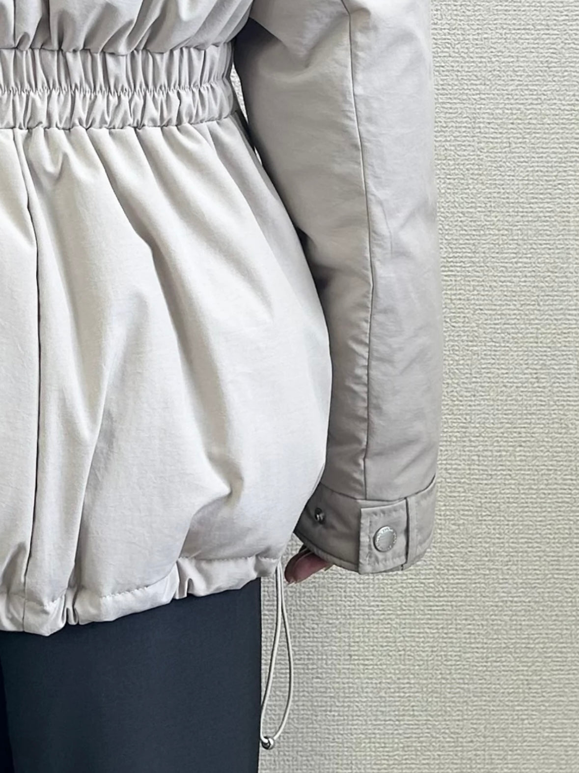 エコファーカラーダウンジャケット