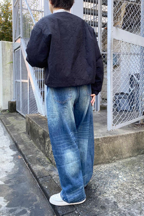 切替コクーンデニムパンツ