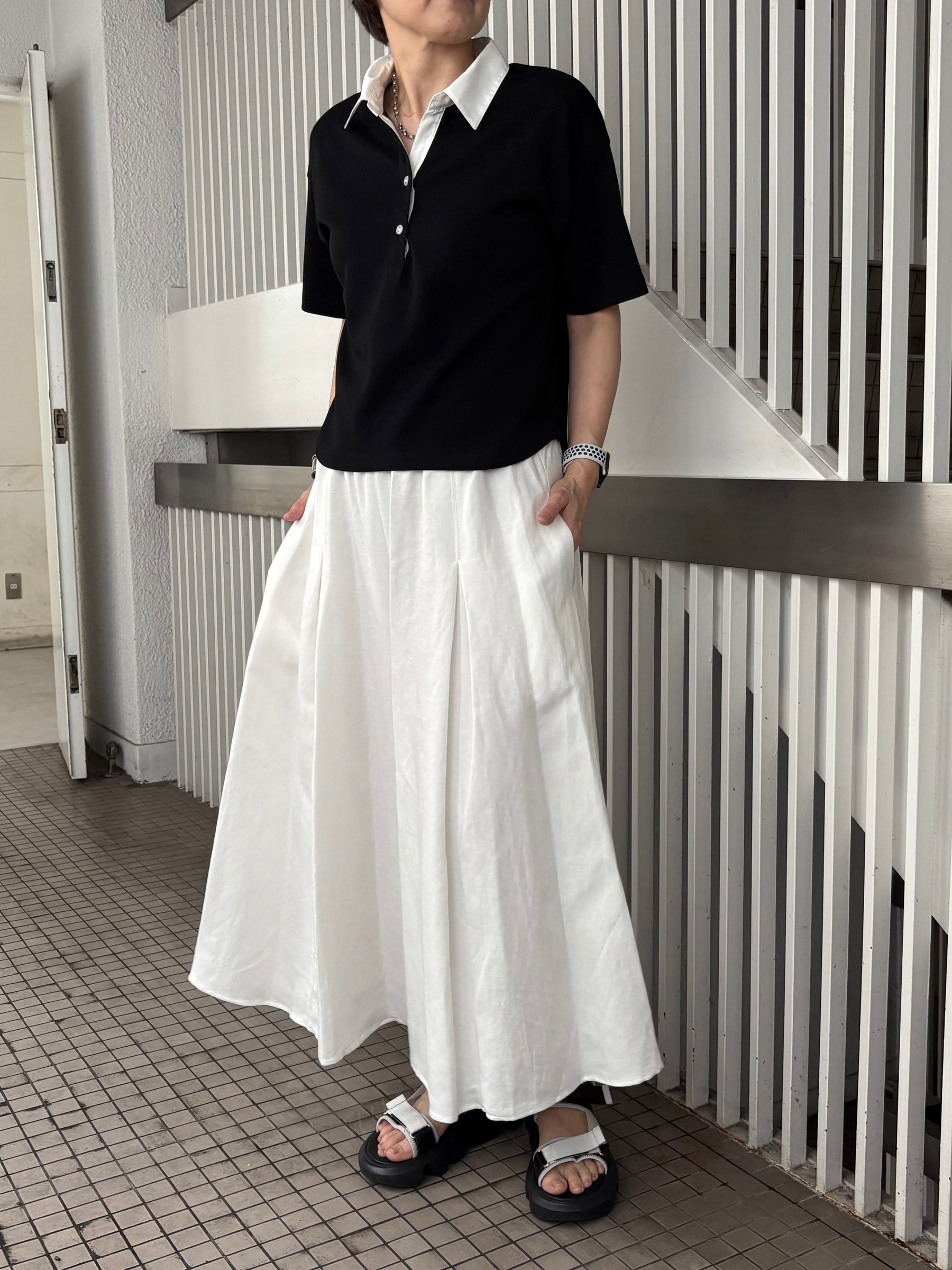 バックロゴカットポロシャツ