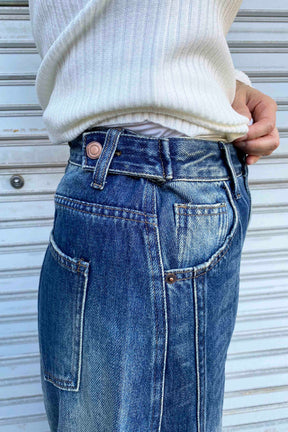 切替コクーンデニムパンツ