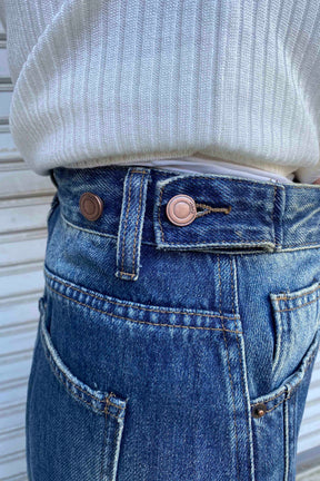 切替コクーンデニムパンツ