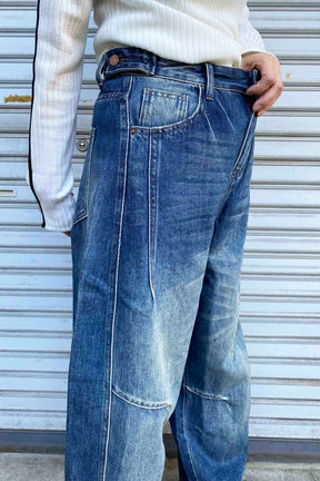 切替コクーンデニムパンツ