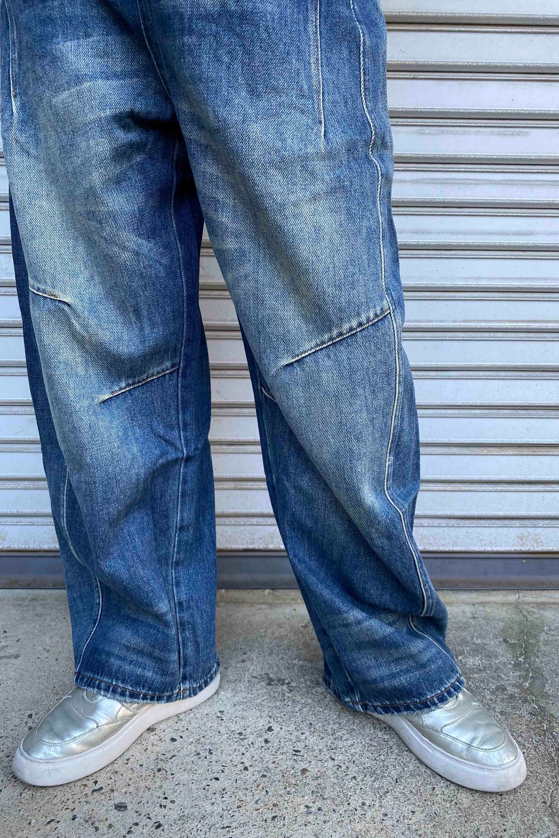 切替コクーンデニムパンツ