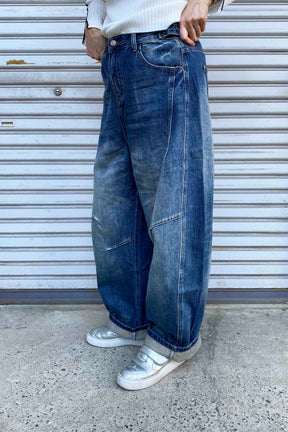 切替コクーンデニムパンツ