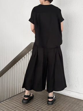 リネンタックフレアパンツ