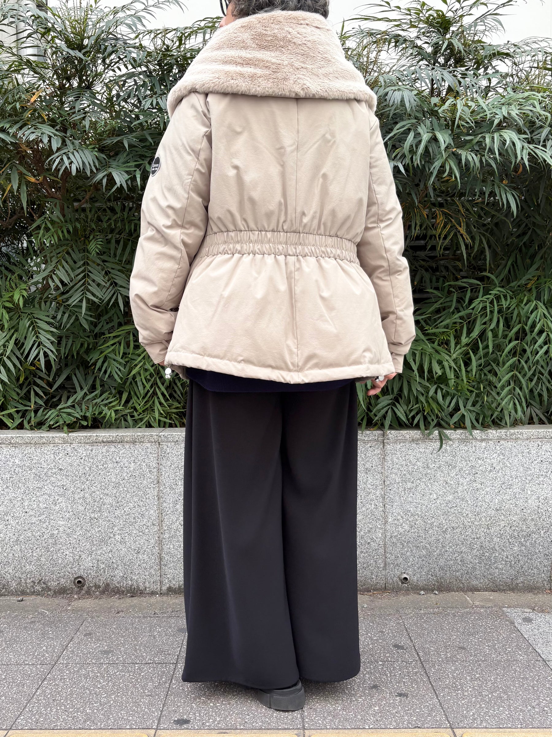 エコファーカラーダウンジャケット