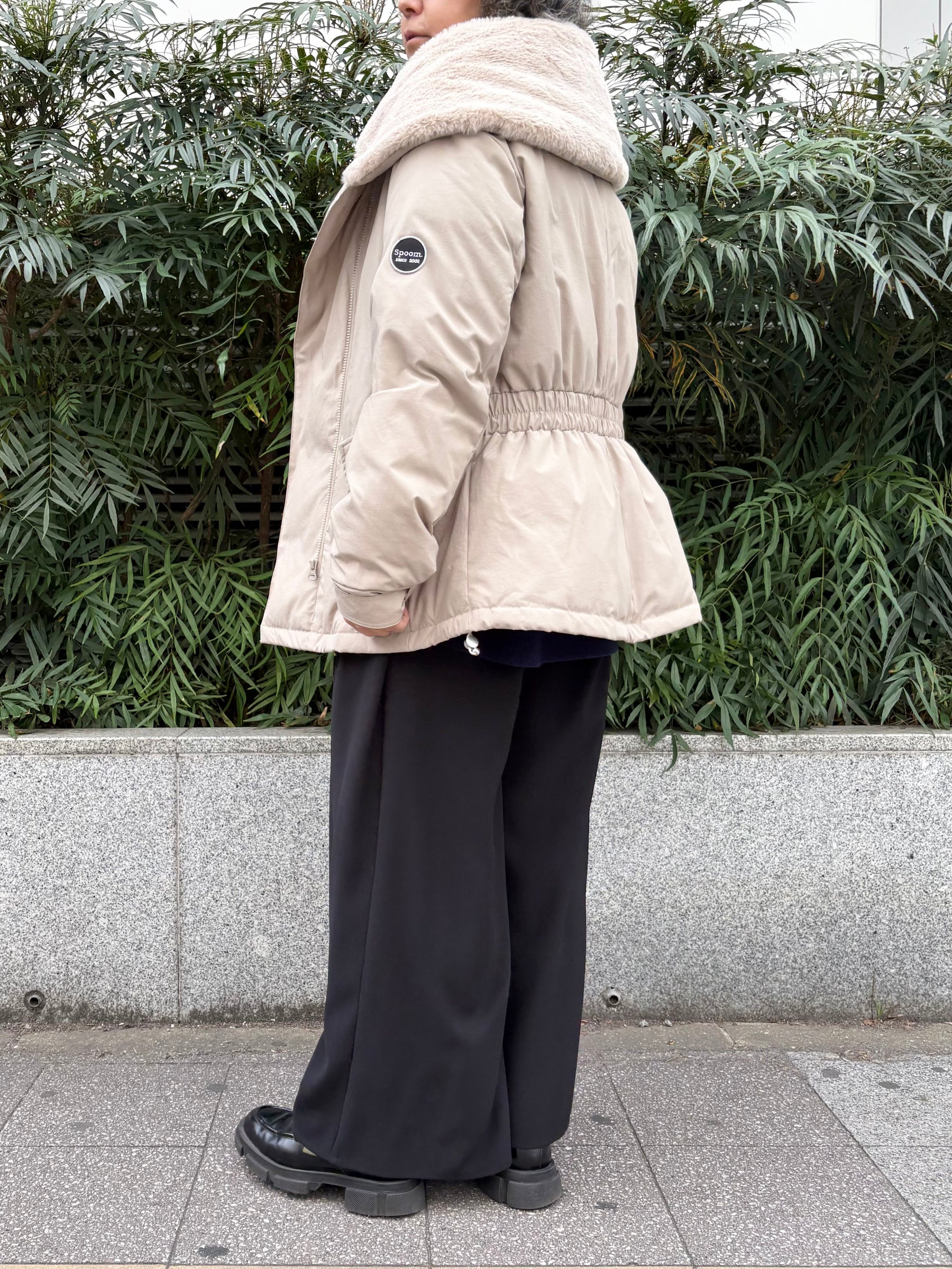 エコファーカラーダウンジャケット