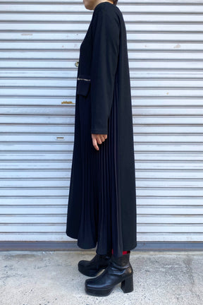 サイドプリーツ切替カットソーワンピース