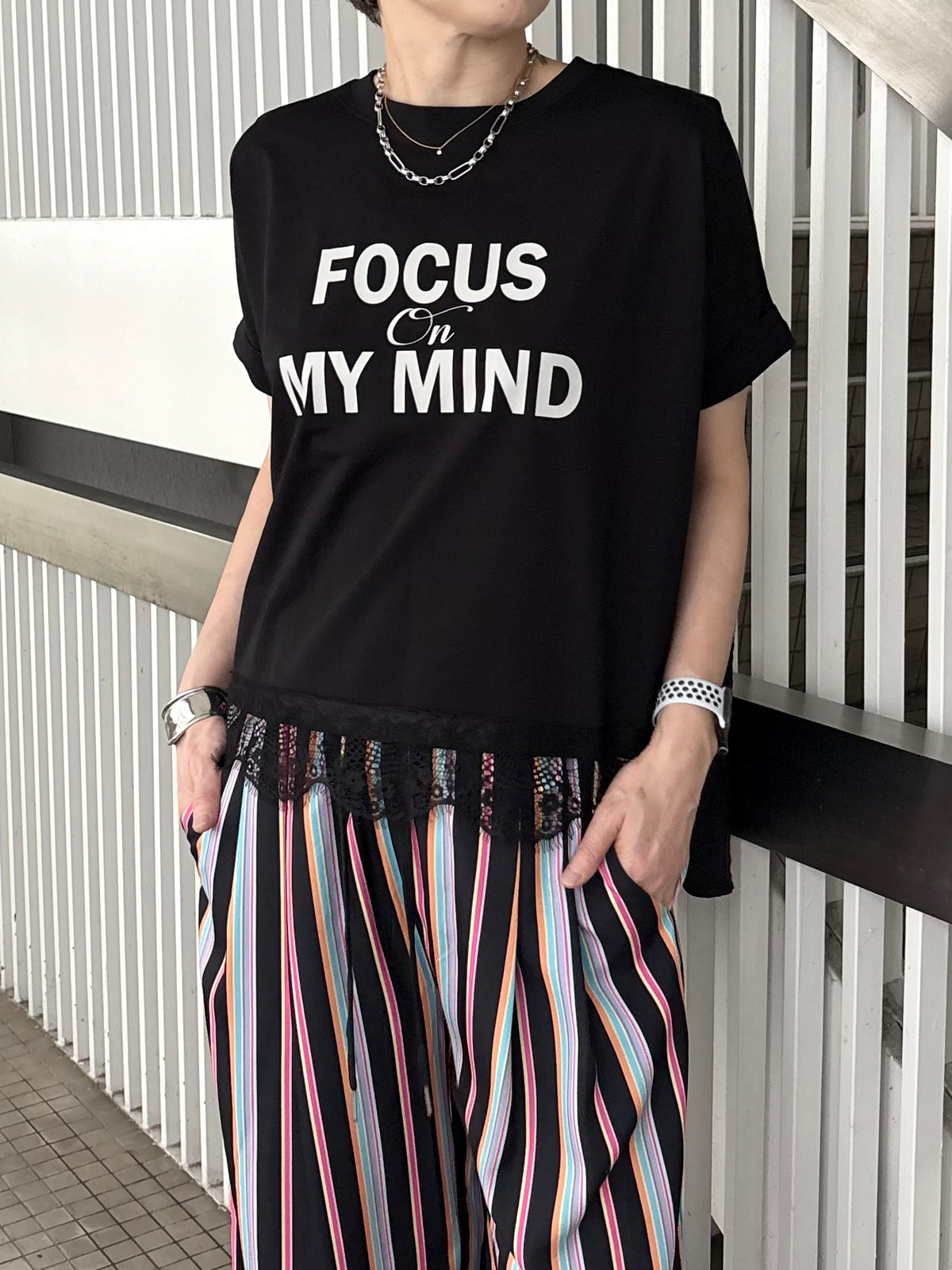 裾レースBIG Tシャツ