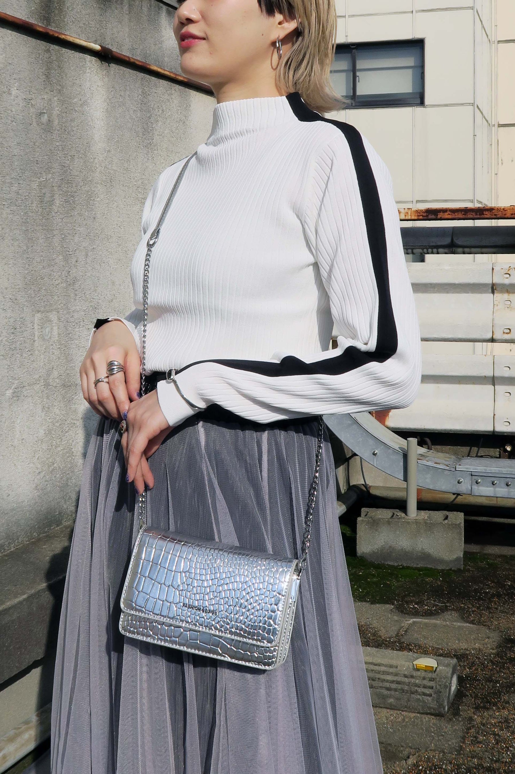 ROSIEE(ロージー) 袖配色リブニット R581253 