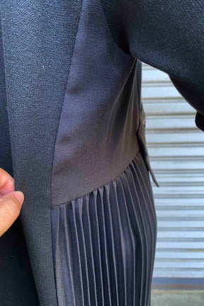 サイドプリーツ切替カットソーワンピース