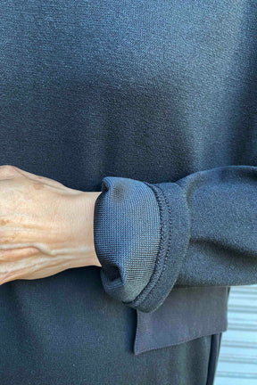 サイドプリーツ切替カットソーワンピース