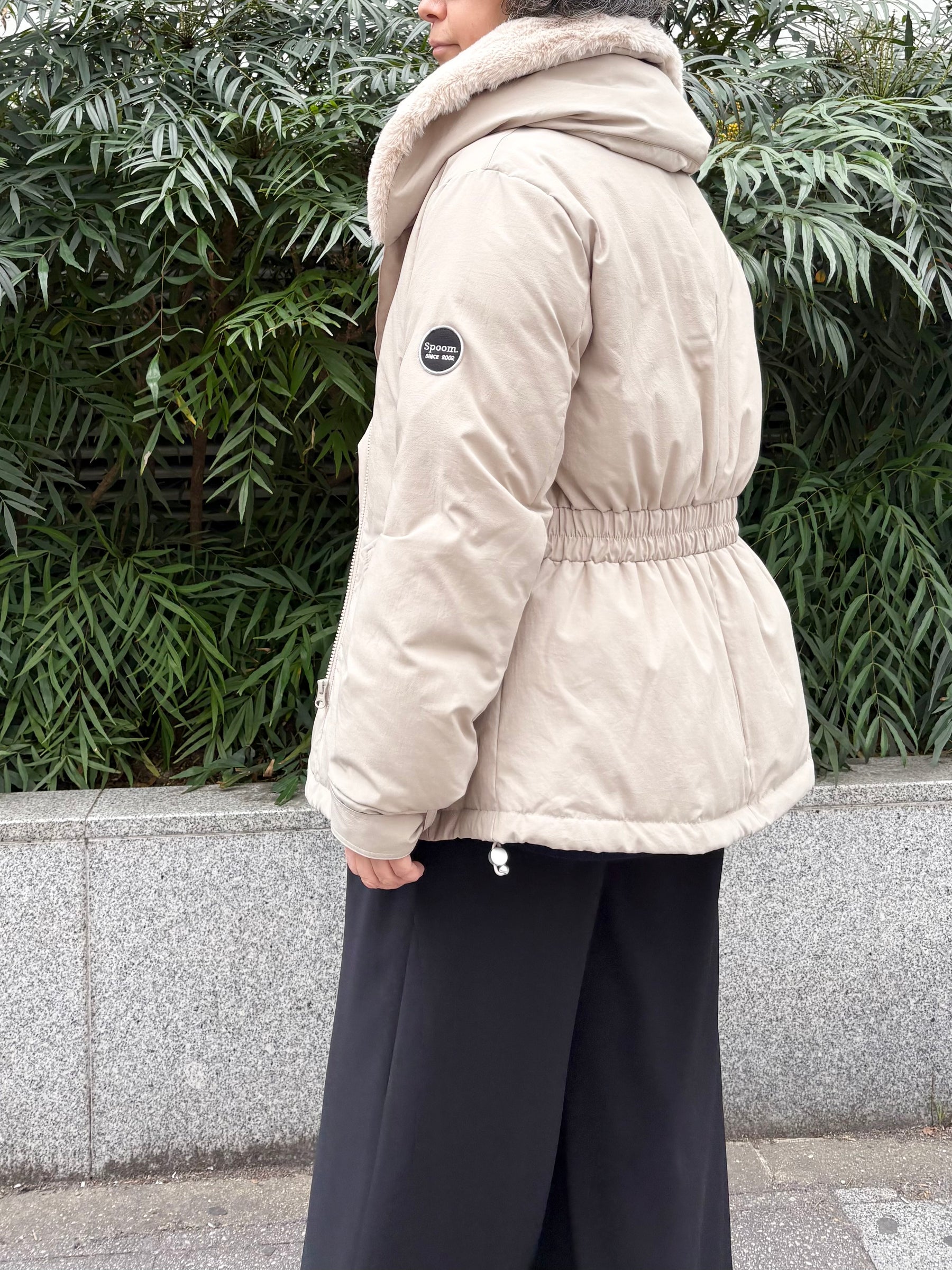 エコファーカラーダウンジャケット