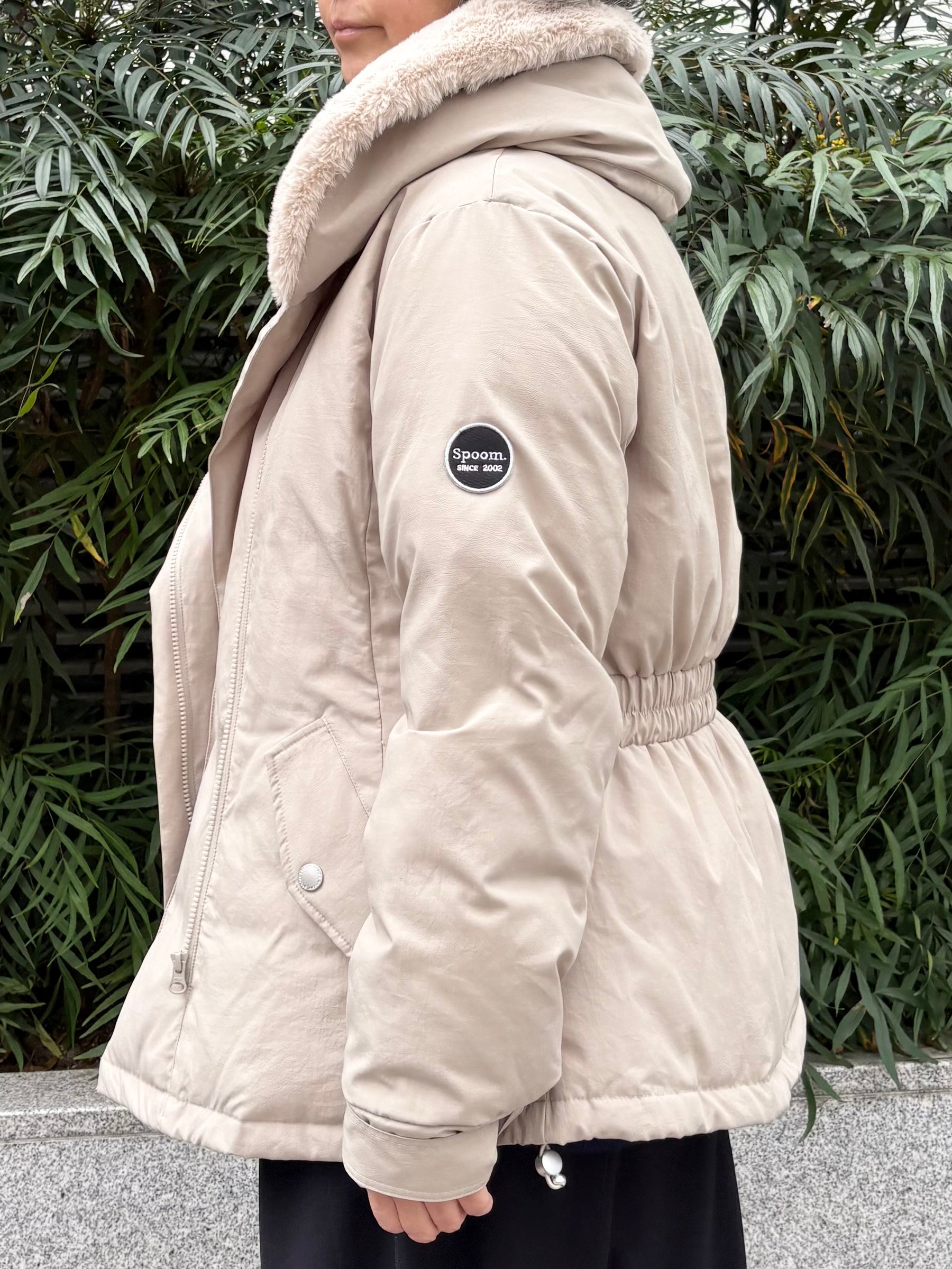 エコファーカラーダウンジャケット