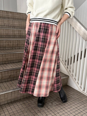 ネルチェックコンビスカート