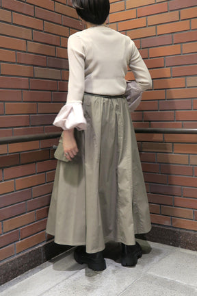 サーブルストレッチ袖バルーンプルオーバー