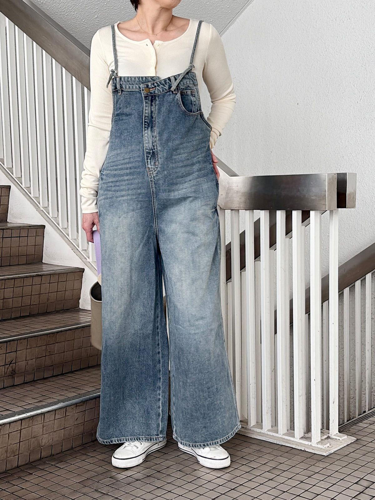 ヘンリーネックリブプルオーバー