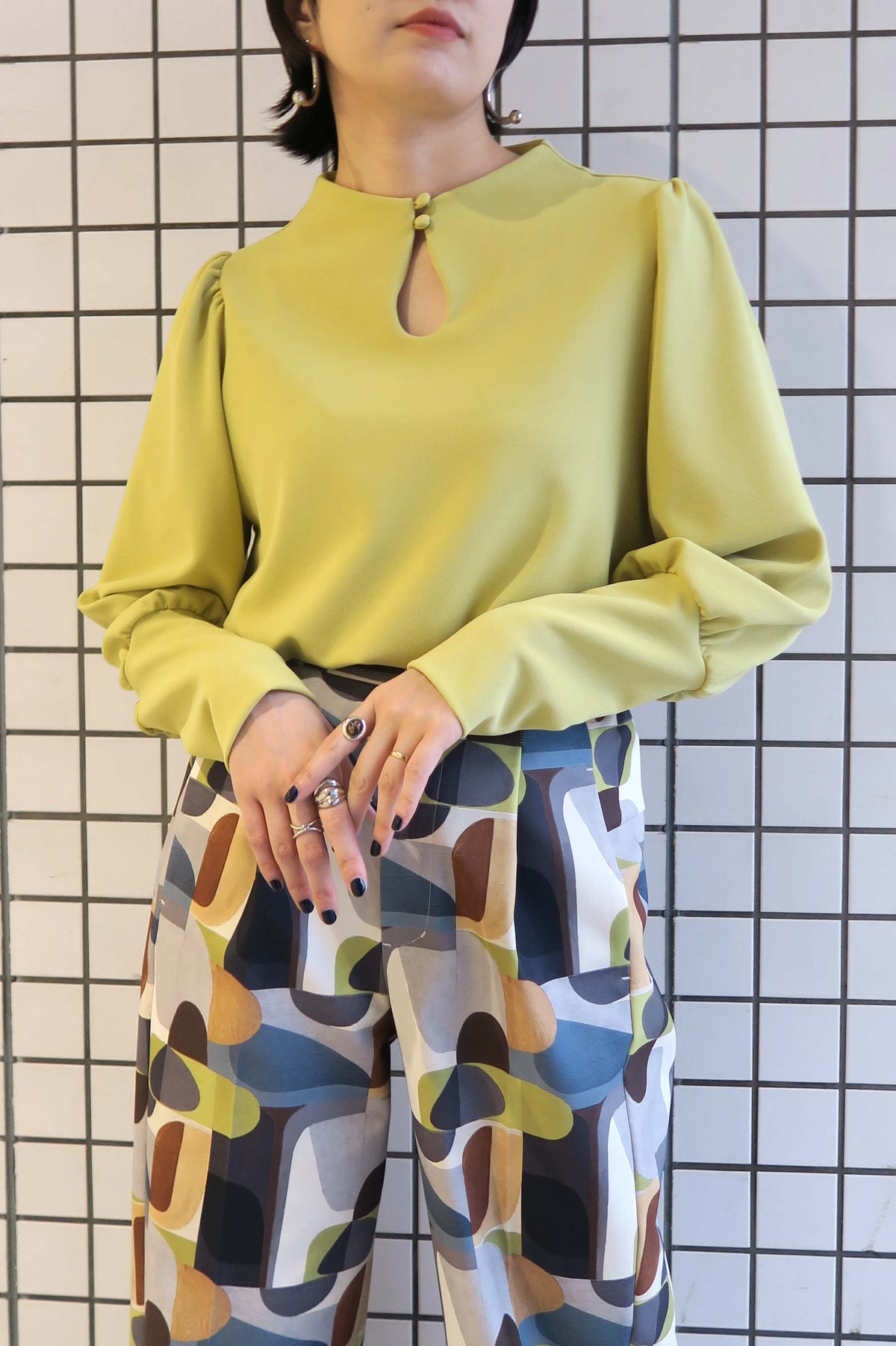 mink chair (ミンクチェア)　35299　ストレッチジョーゼット2wayトップス レディース　きれいめ　オフィス