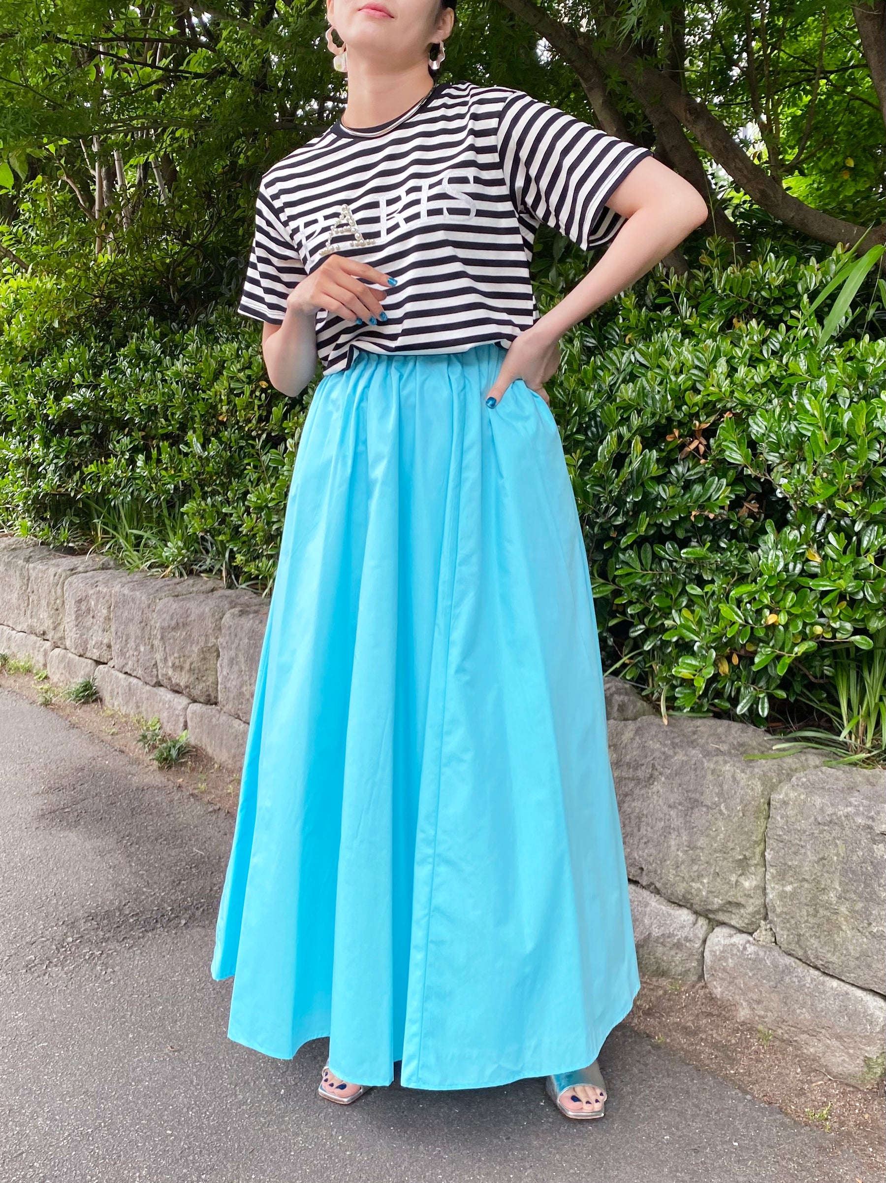 Account PARIS×ボーダーTシャツ