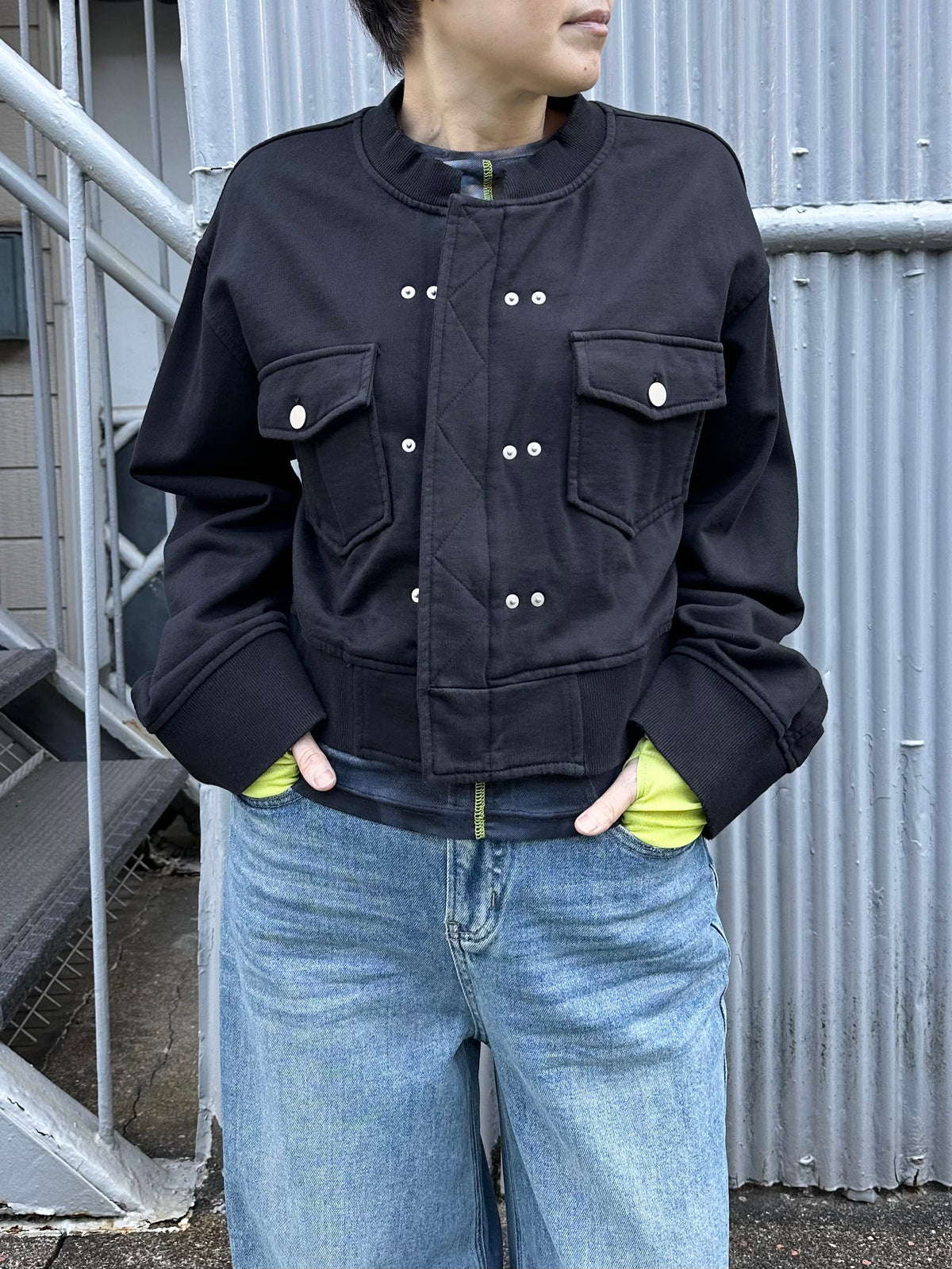 ミニ裏毛ブルゾン