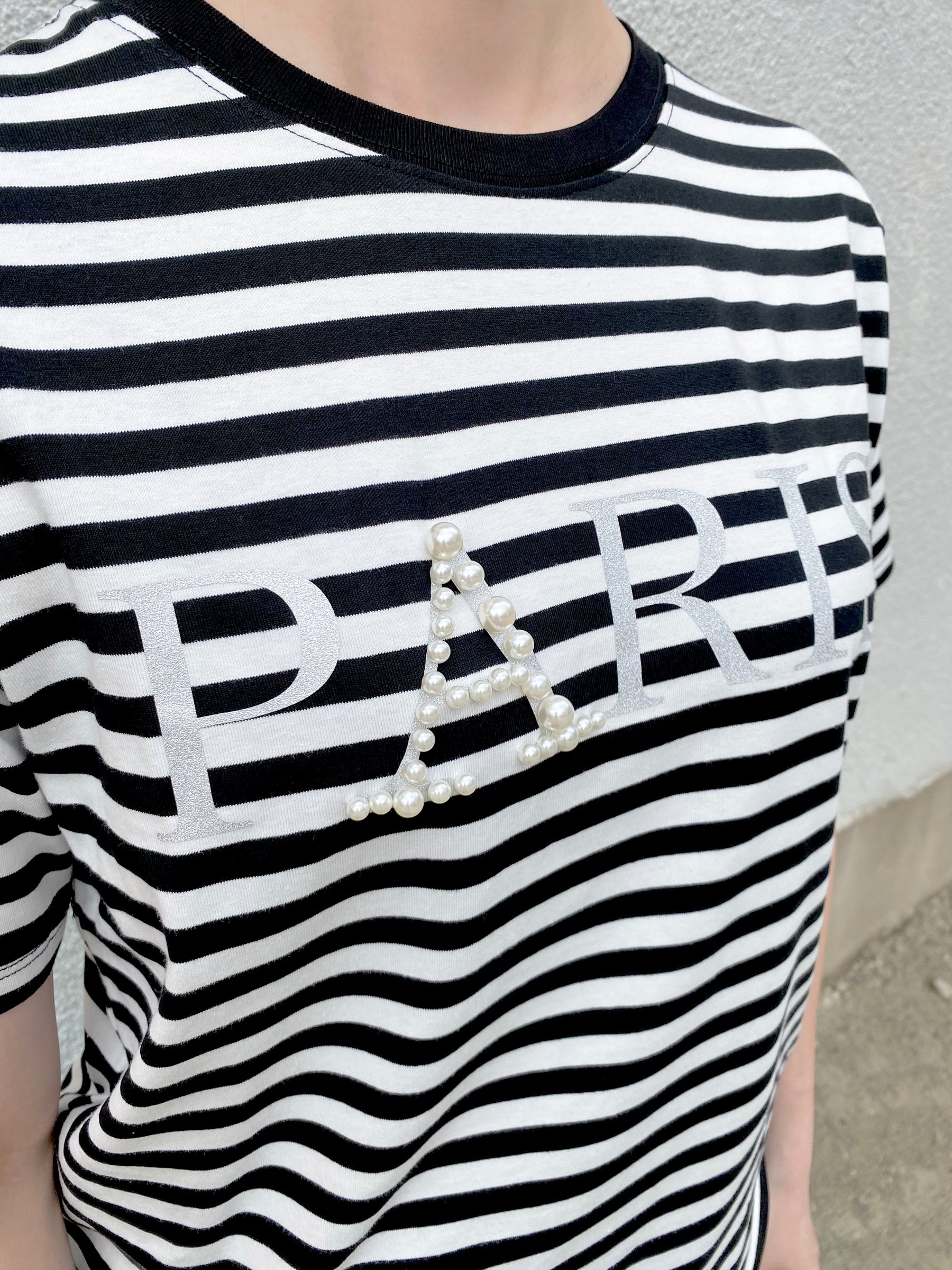 Account PARIS×ボーダーTシャツ