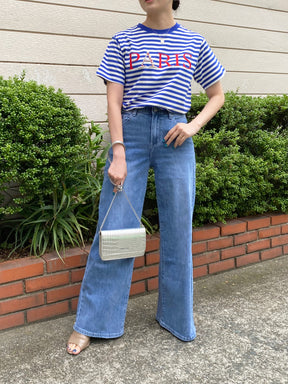 Account PARIS×ボーダーTシャツ