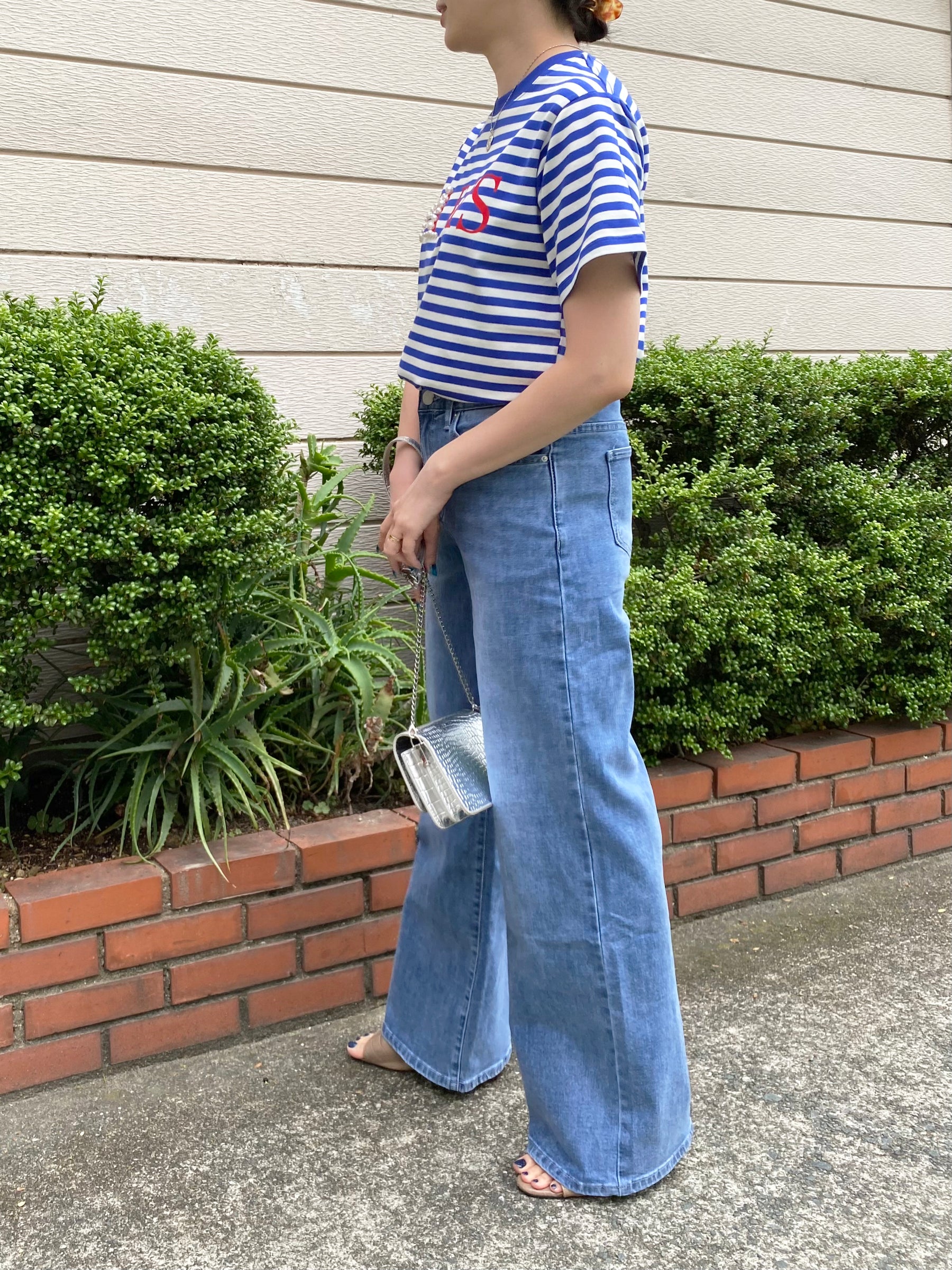 Account PARIS×ボーダーTシャツ