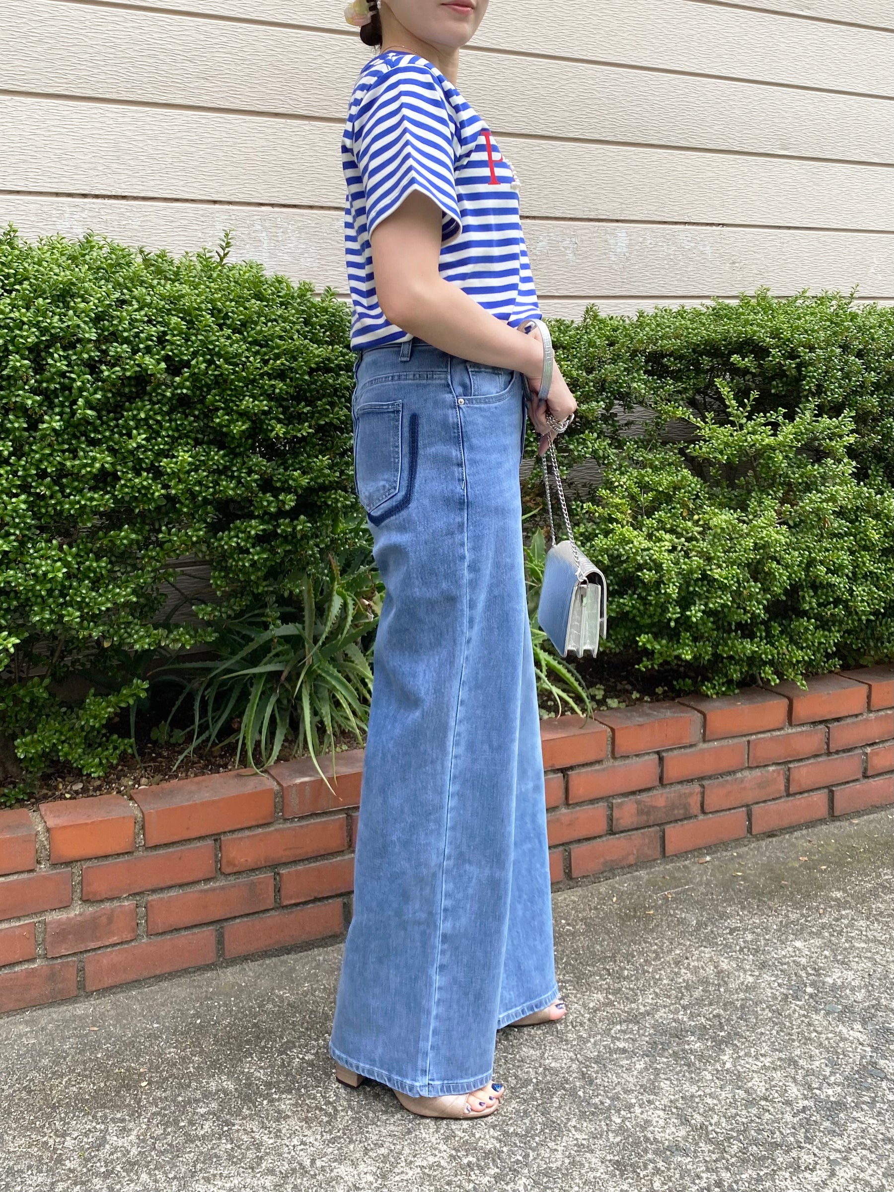 Account PARIS×ボーダーTシャツ