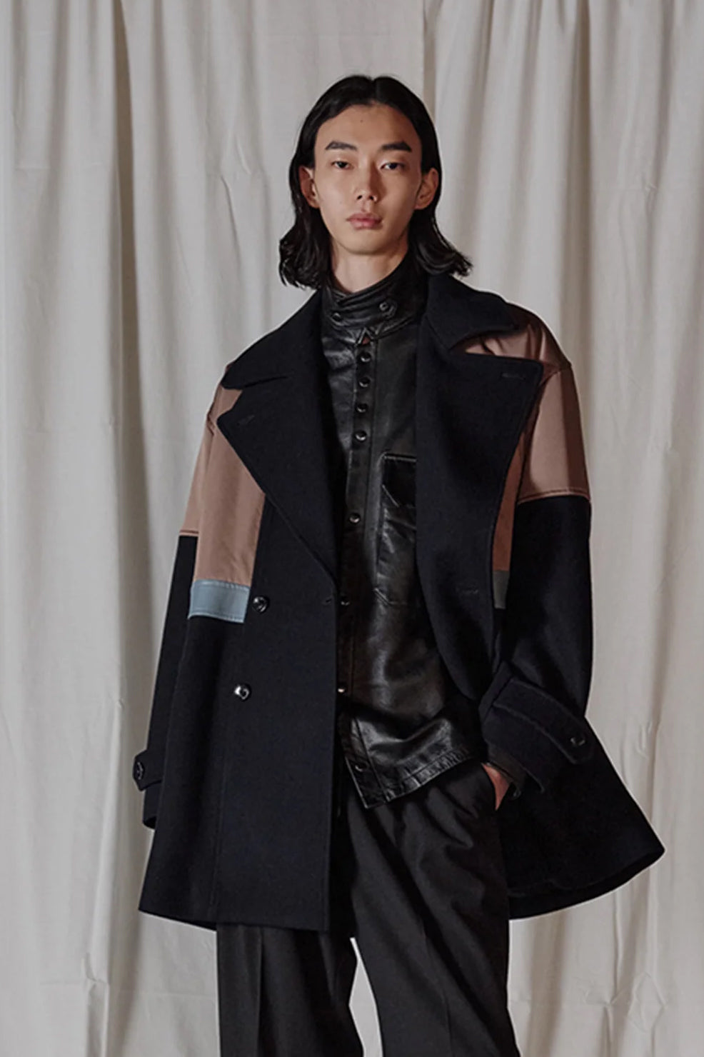 パデットバイカラーPコート