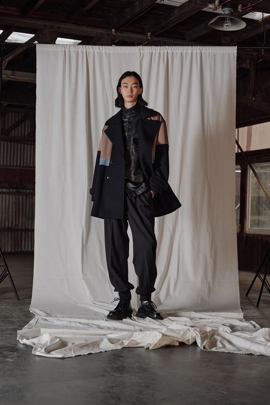 パデットバイカラーPコート