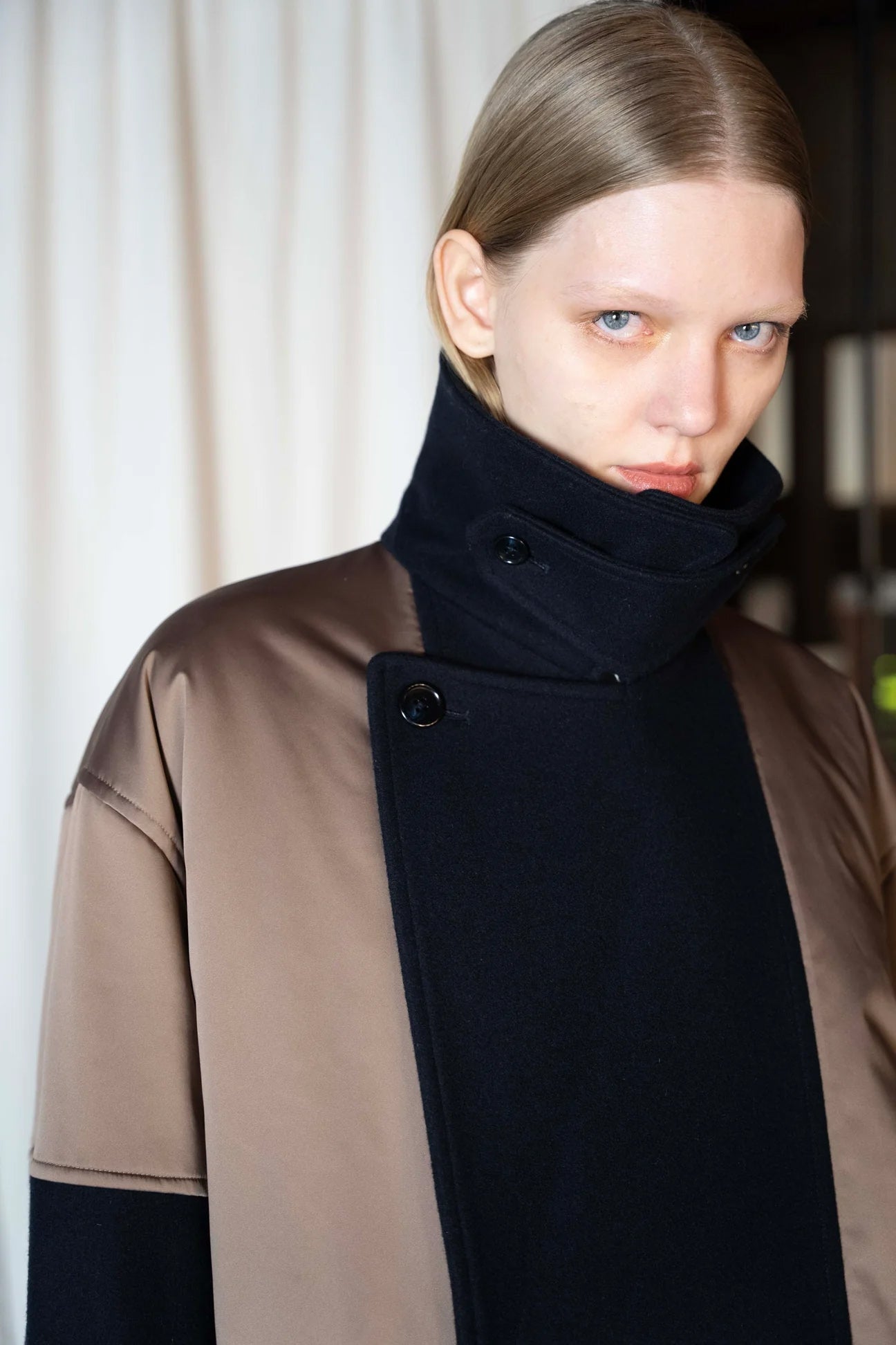 パデットバイカラーPコート