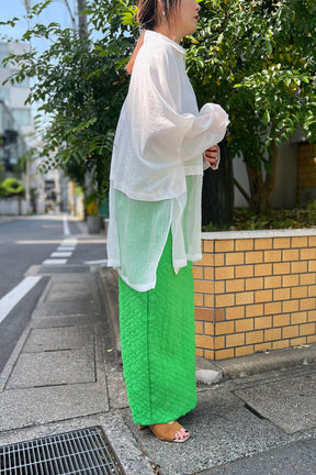 シアー切替シャツ