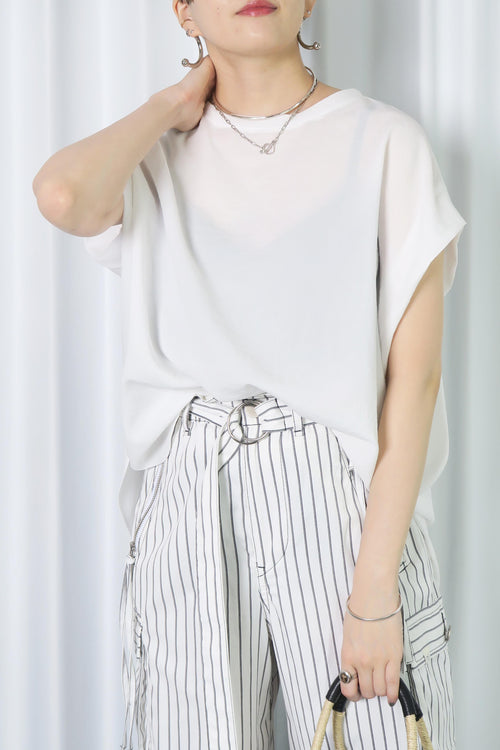 【Dignite collier 2025 AUTUMN/WINTER】後開きストライプシャツ