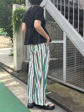 ナイロンペプラムテレコプルオーバー