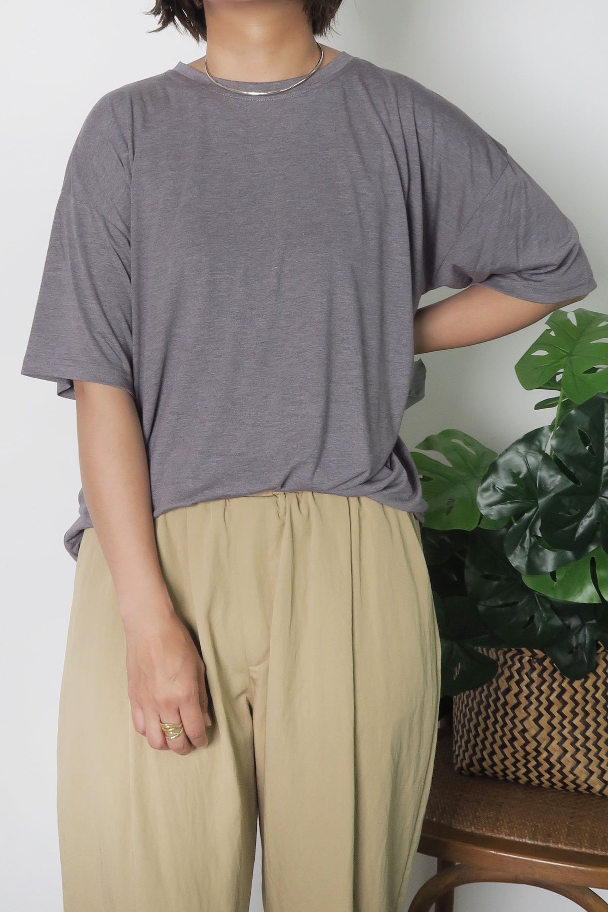 Anna kerry (アンナケリー) バックロゴヴィンテージライクtee 85252912　ブラック