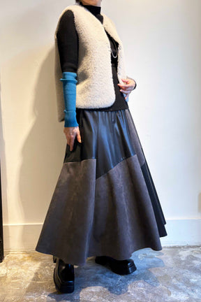 フェイクムートンリバーシブルベスト