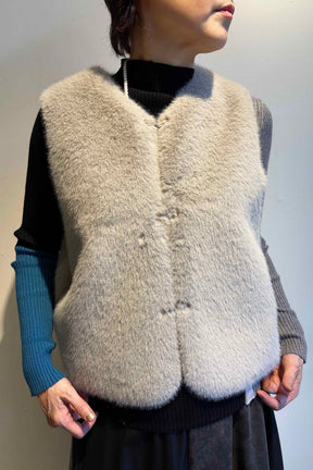 フェイクムートンリバーシブルベスト
