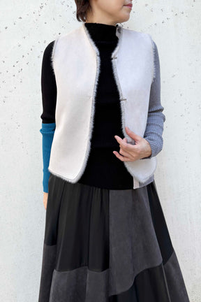 フェイクムートンリバーシブルベスト