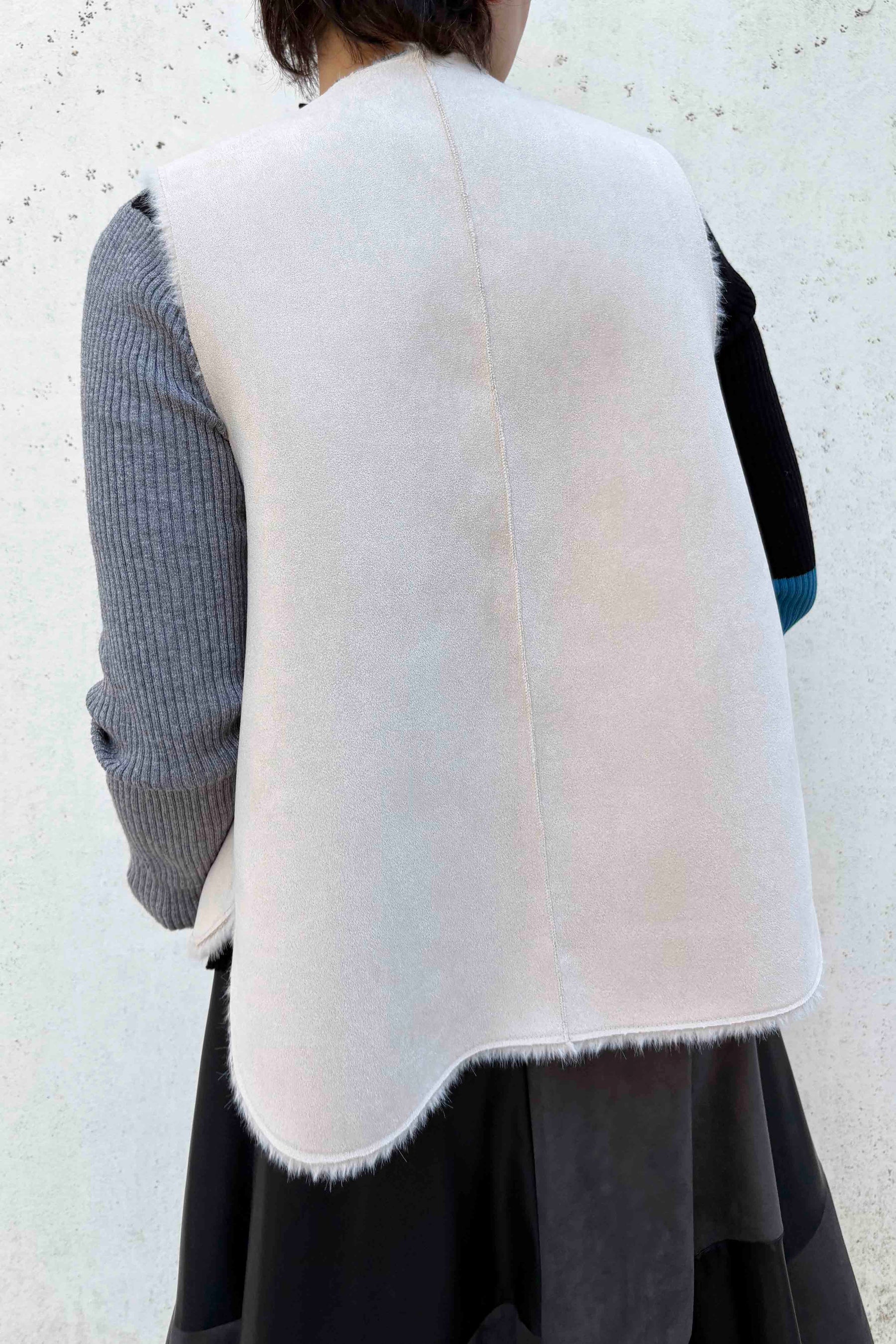 フェイクムートンリバーシブルベスト