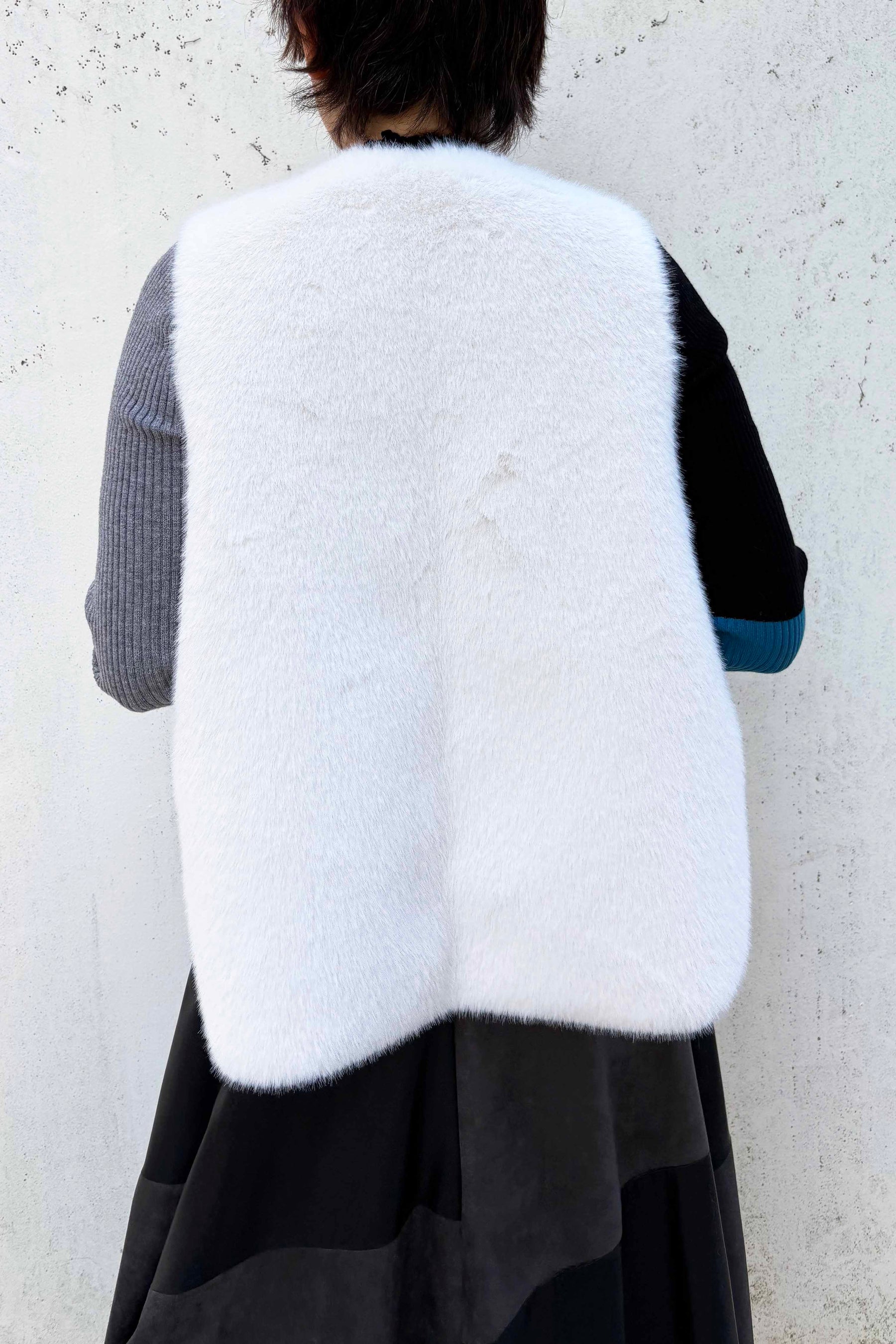 フェイクムートンリバーシブルベスト
