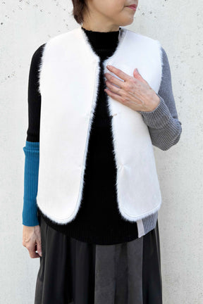 フェイクムートンリバーシブルベスト
