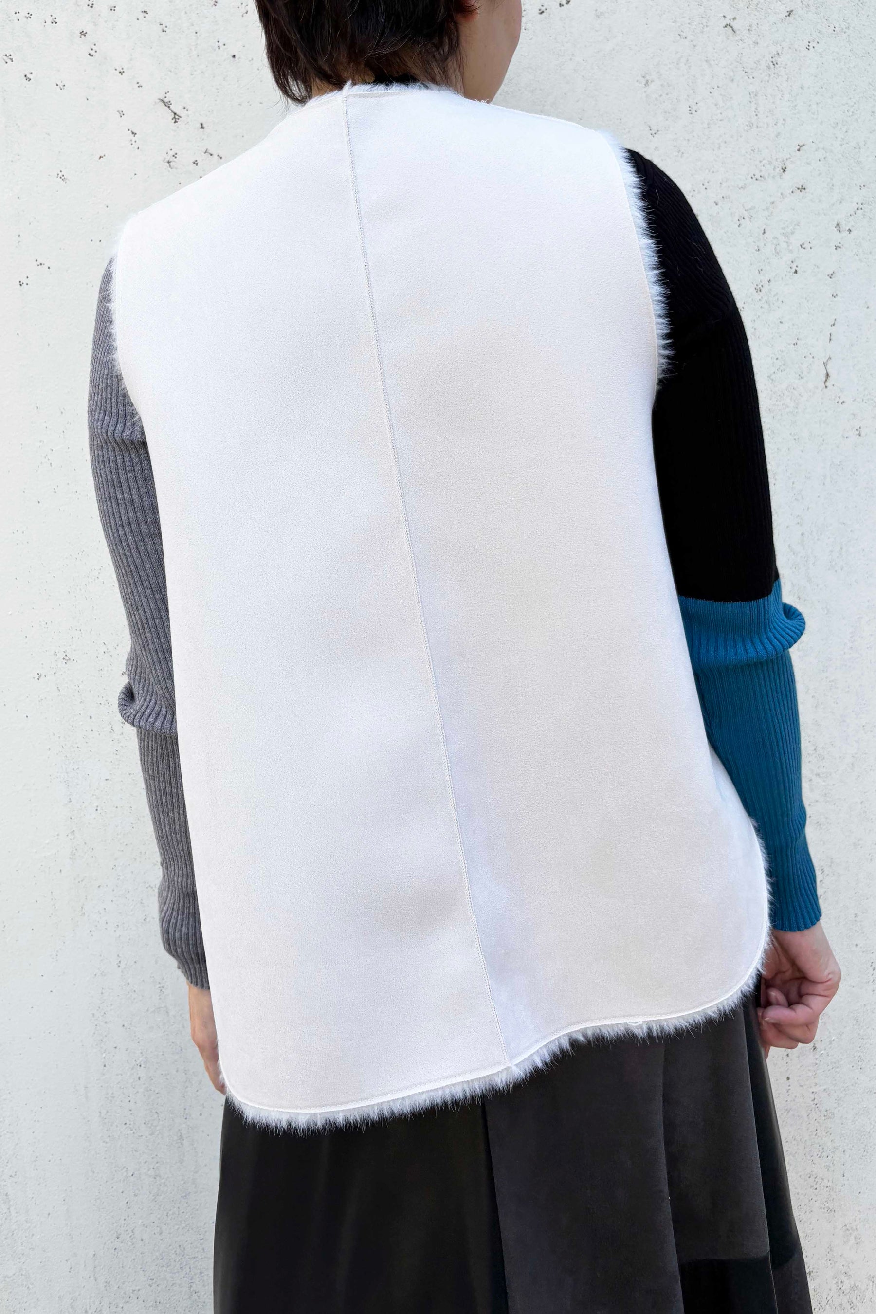 フェイクムートンリバーシブルベスト